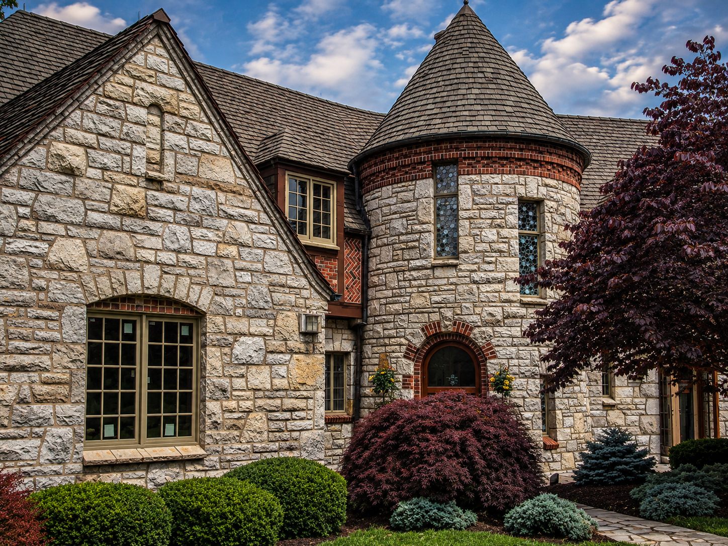 Historic brick home in St. Louis with restored windows
